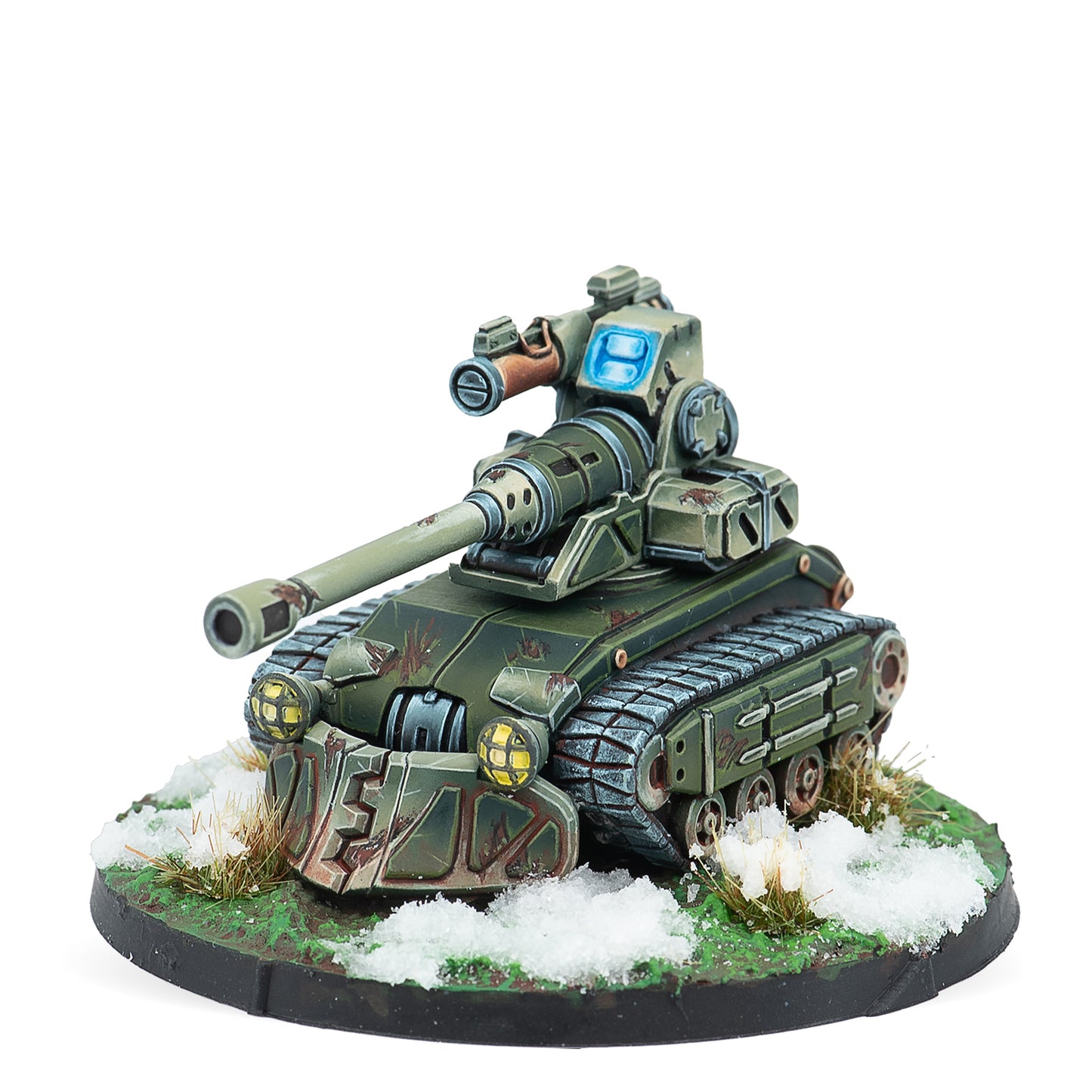 Model tank on a white background