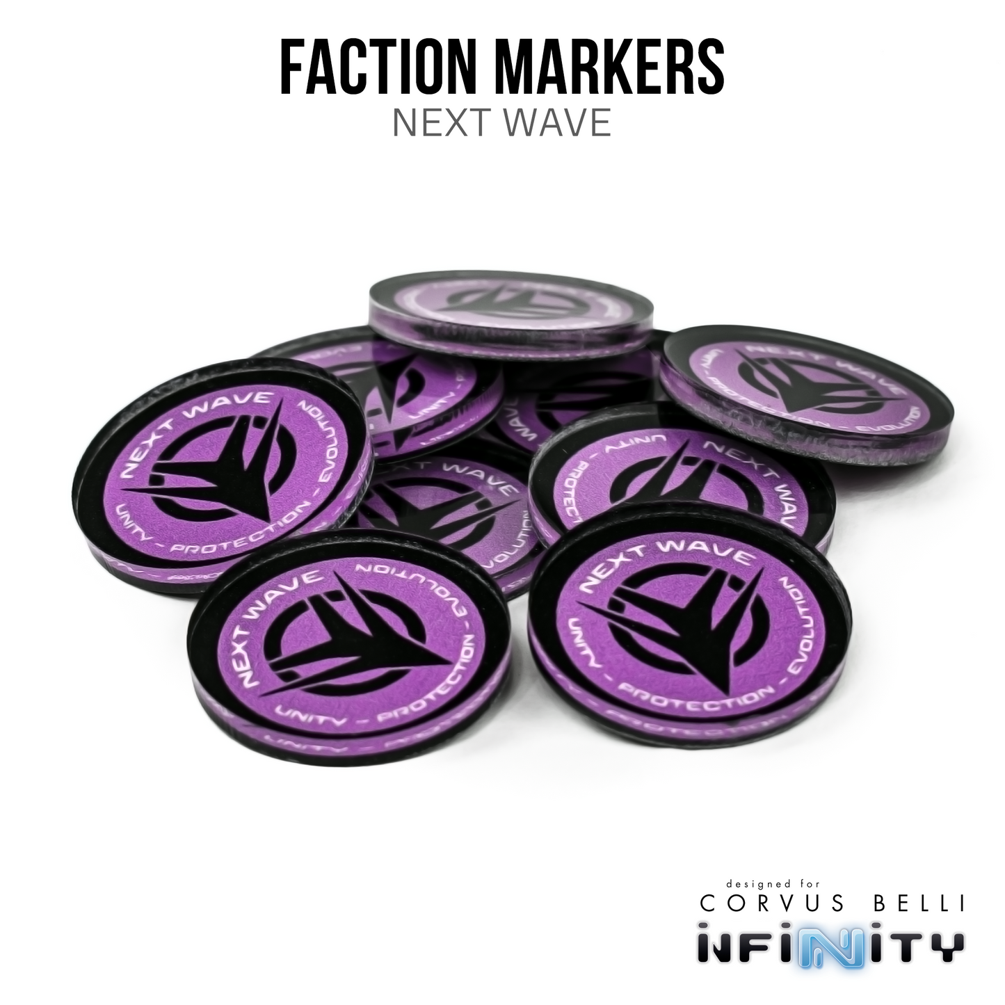 Next Wave Faction markers (25mm) (NOVEMBER PRE-ORDER)