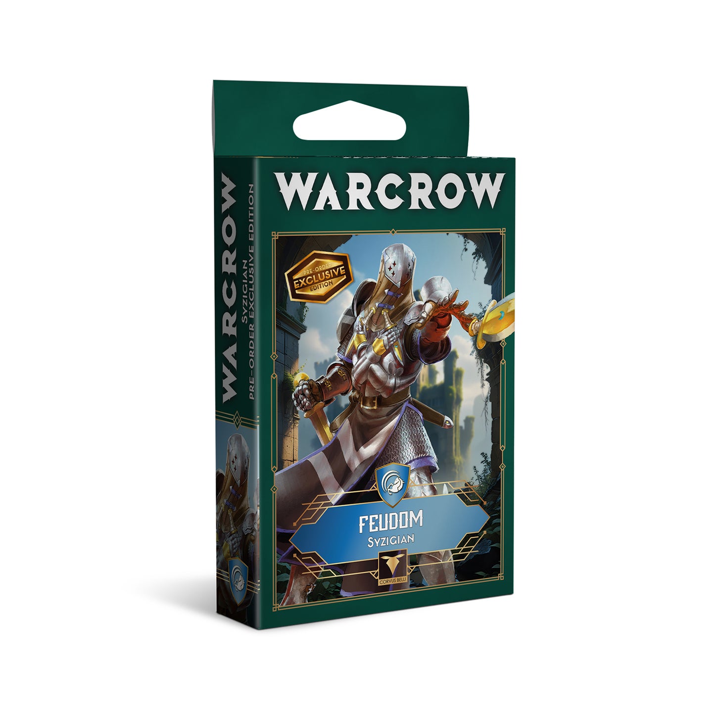 Warcrow Feudom Syrigan figure packaging on a white background