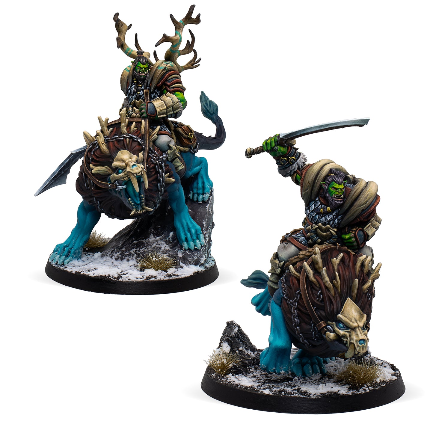 Warg Riders shown side by side ready for battle.