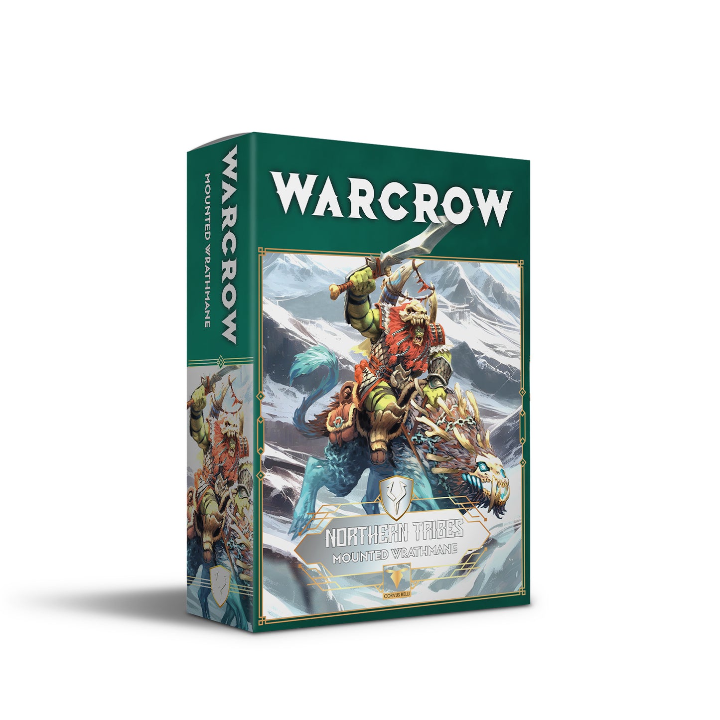 Warcrow game box with warrior illustration on a white background
