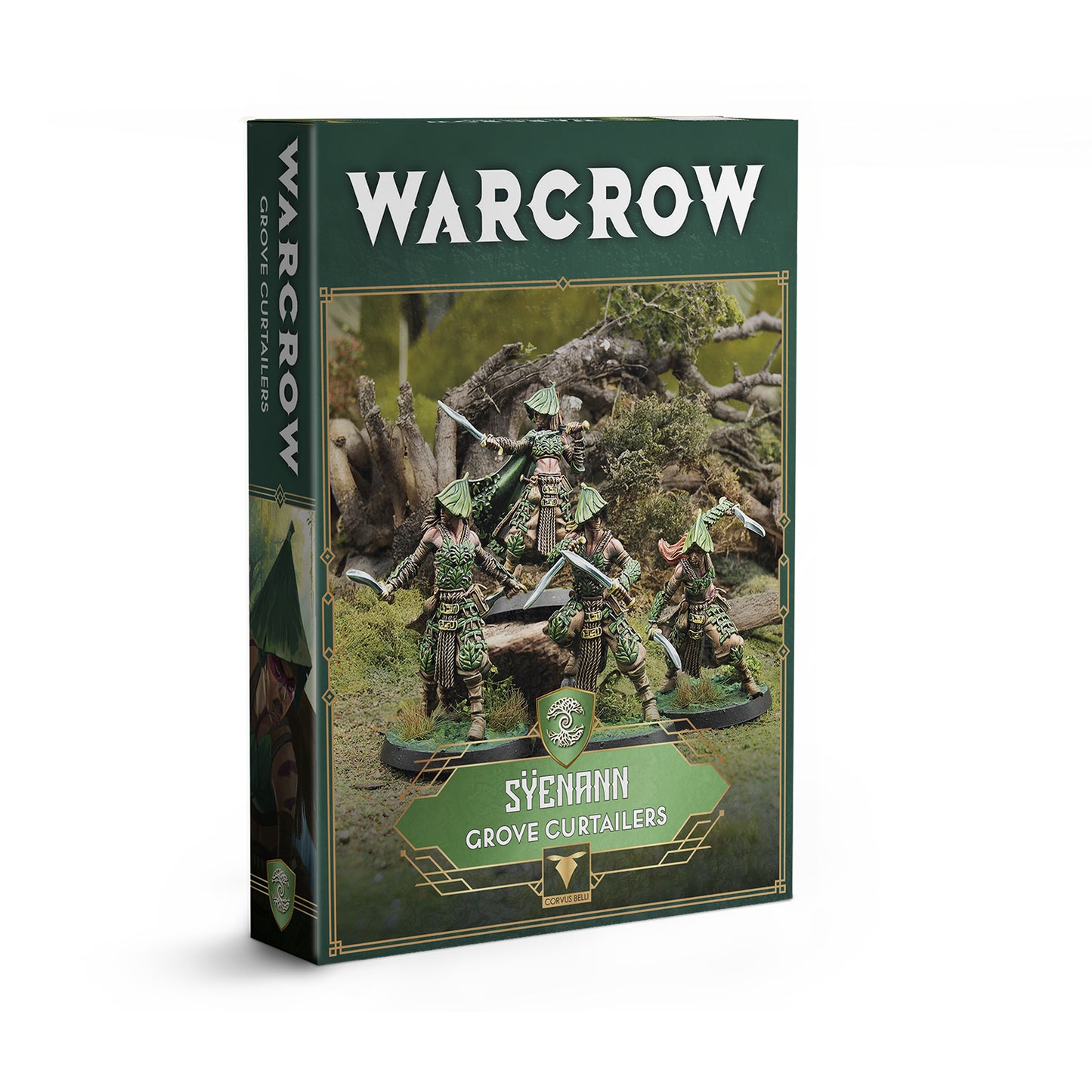 detailed view of miniatures on box