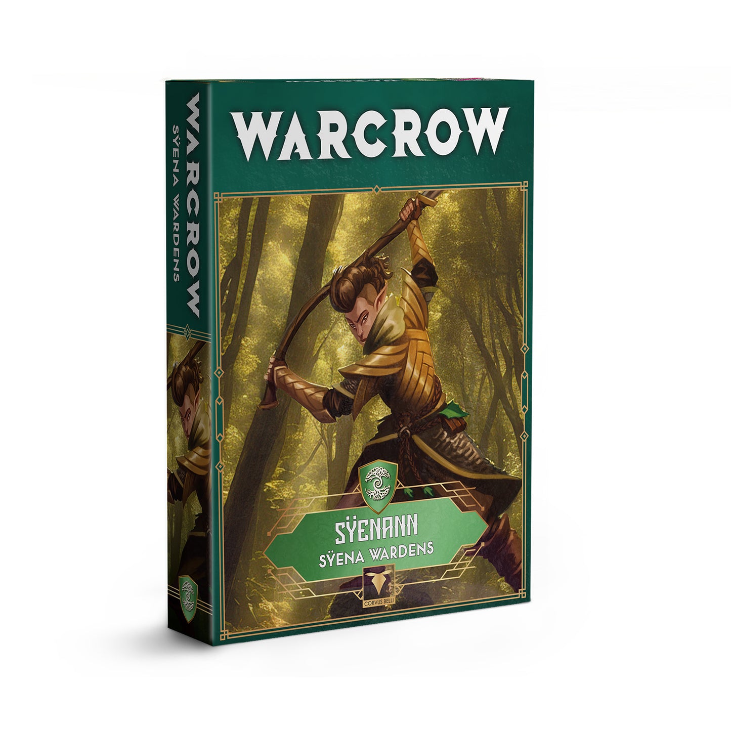 Warcrow game box with a warrior illustration on a white background
