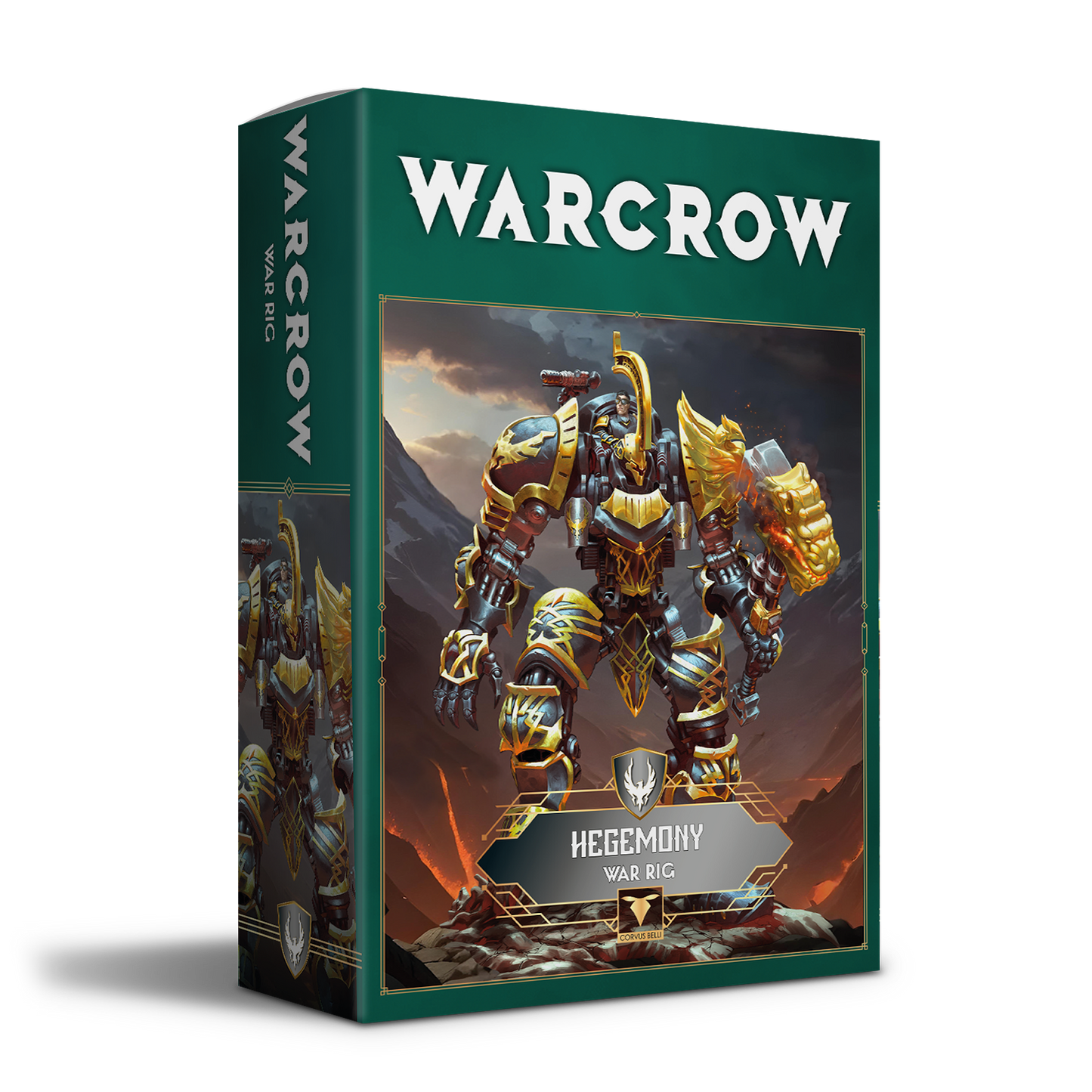 Warcrow game box with a warrior figure on a white background