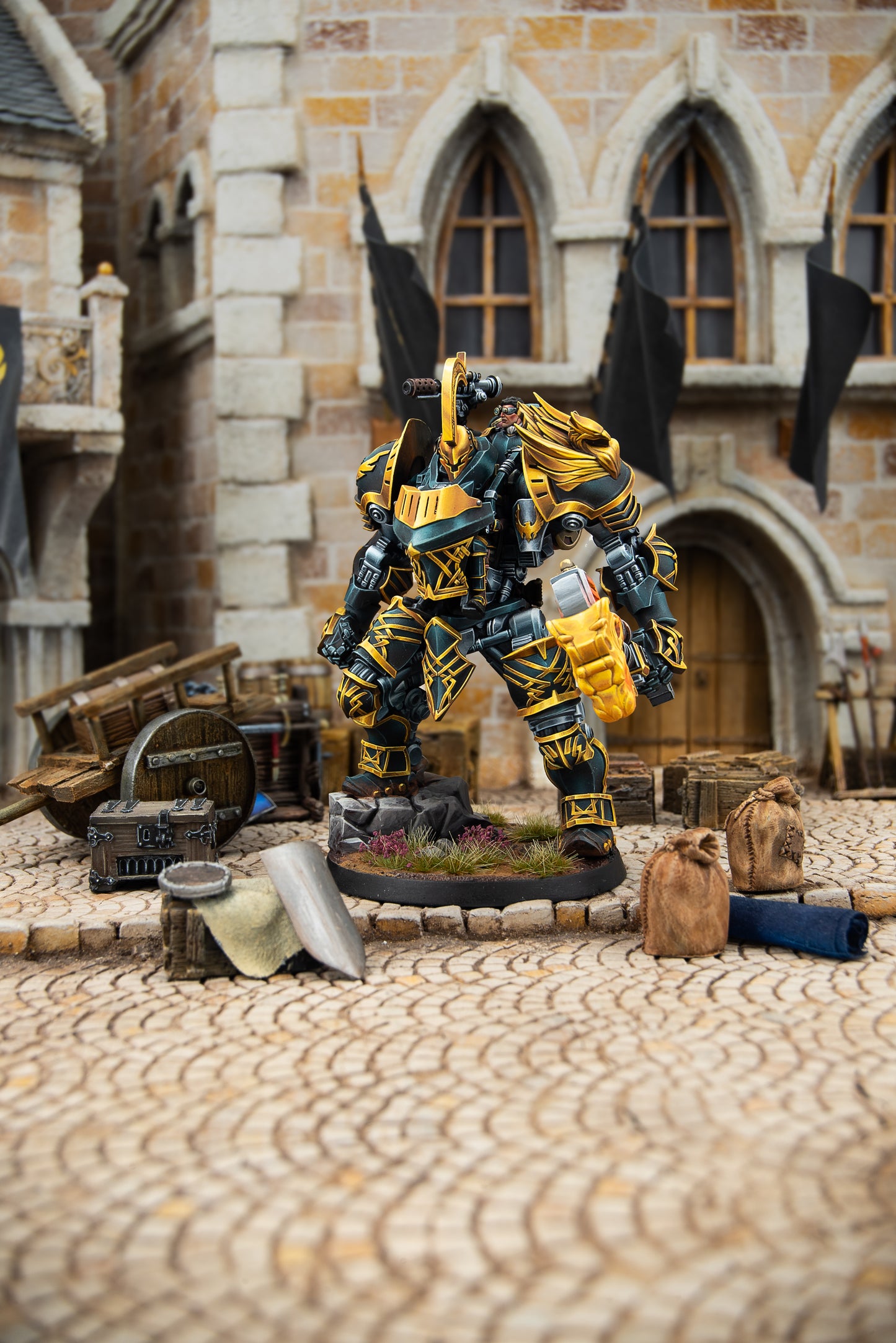 War rig model shown in a diorama