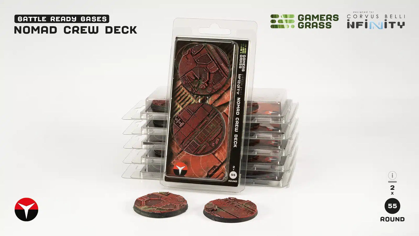 Nomad Crew Deck Bases, Round 55mm (x2)