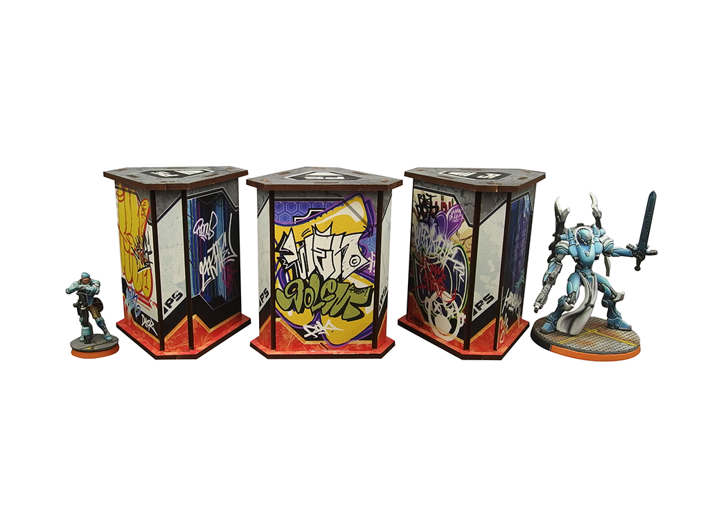 Precinct Sigma Newsstands (3) PREPAINTED (grey)