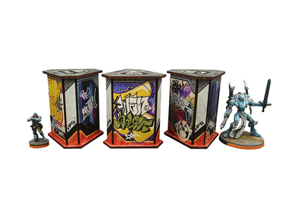 Precinct Sigma Newsstands (3) PREPAINTED (grey)