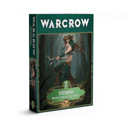 Warcrow game box with a character holding a bow and arrow in a forest setting