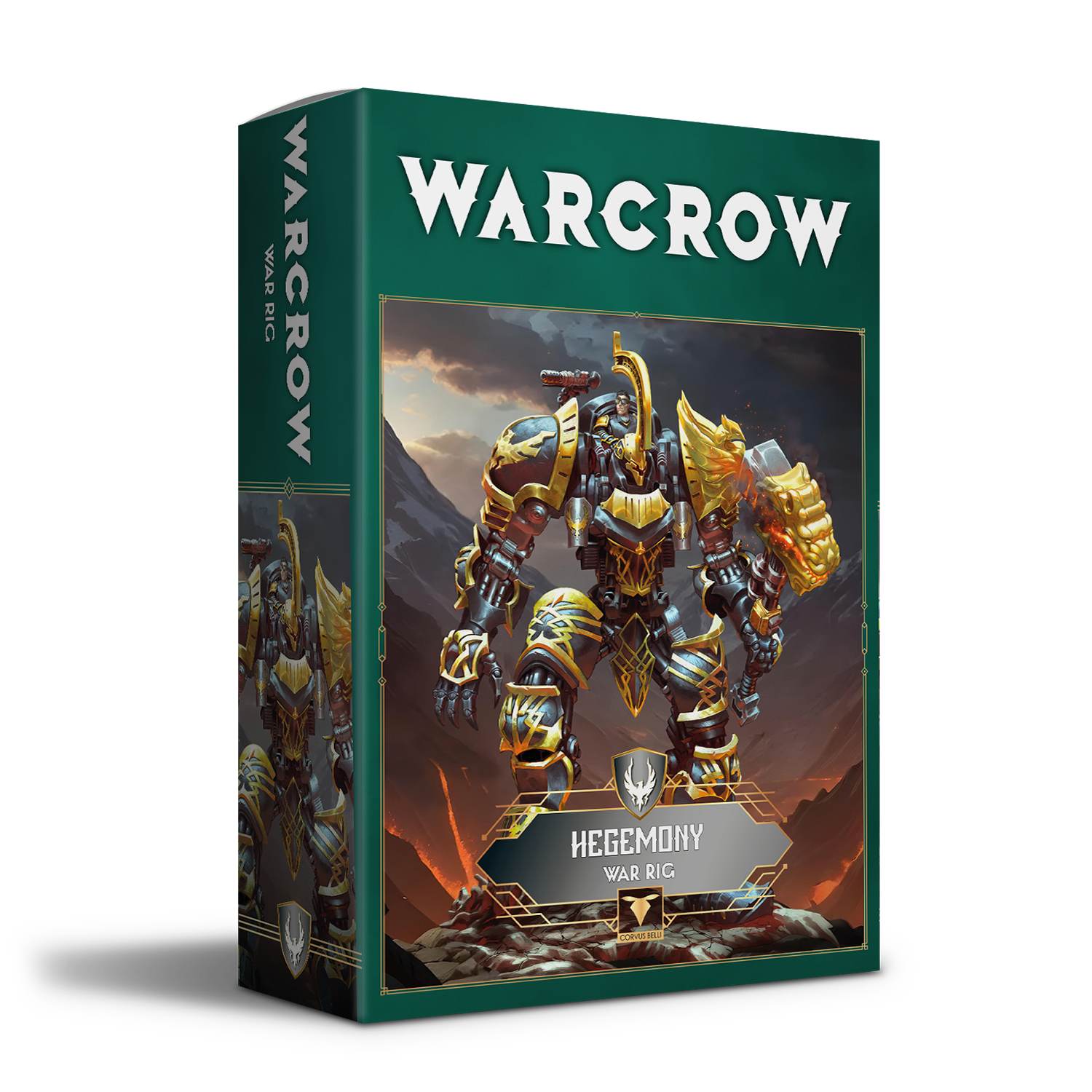 Warcrow game box with a warrior figure on a white background