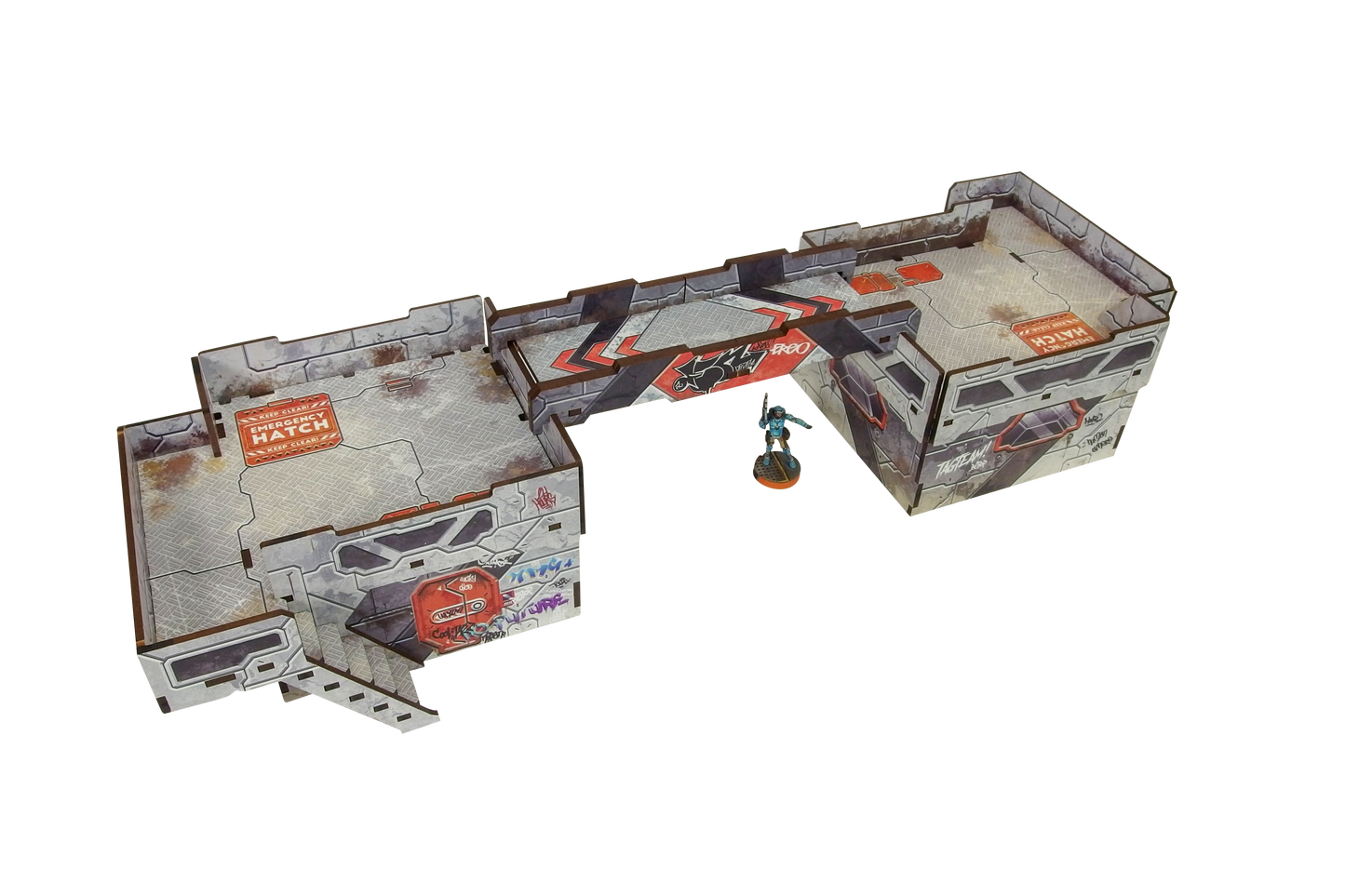 Precinct Sigma Bridges & Stairs (3) PREPAINTED (grey)