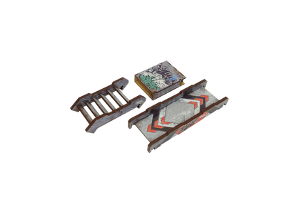 Precinct Sigma Bridges & Stairs (3) PREPAINTED (grey)