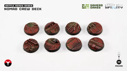 Nomad Crew Deck Bases, Round 25mm (x8)