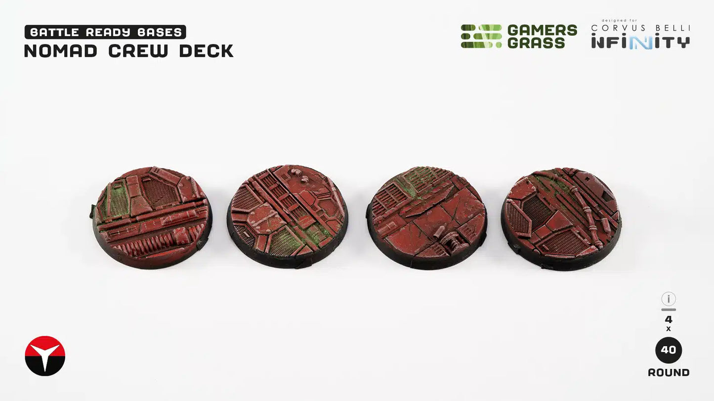 Nomad Crew Deck Bases, Round 40mm (x4)