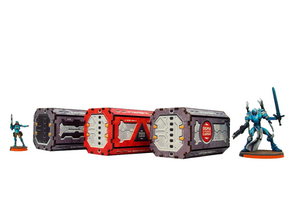 Precinct Sigma Containers (3) PREPAINTED (grey/red)