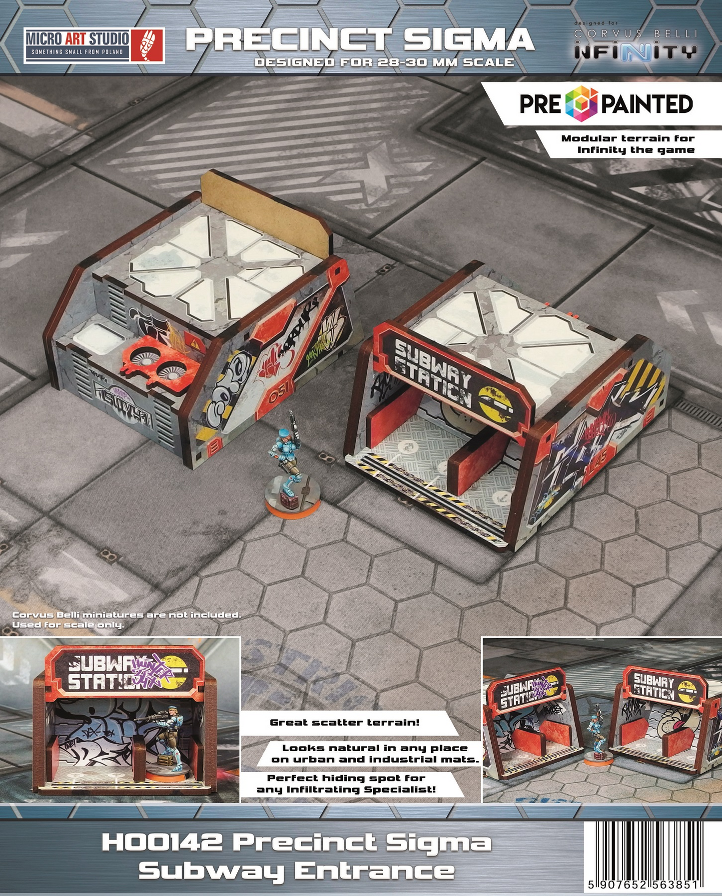 Precinct Sigma Subway Entrance (2) PREPAINTED (grey)